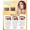 Eyebrow Powder Kit-2 Colors Soft Eye Brow Tinted Powder Palette, Waterproof & Long Lasting Dark/Light Brown Brow Filler, Professional Eyebrow Contour Makeup for Women with Mirror Brow Brush & Razor-1#
