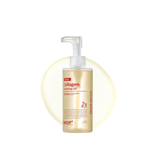 MDP+ RED LACTO COLLAGEN CLEANSING OIL 2.0, Pore Control, Deep Cleansing, Daily Makeup Remover, Blackhead Melting, Pore Cleanser, Korean Skin Care, Korean Facial Cleanser | 6.76 fl.oz, 200ml