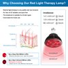 Wolezek Red Light Therapy Lamp with Lamp Holder, 660nm Red and 850nm Near Infrared Combo Wavelength LED Red Light Bulb, Red Light Therapy Device for Face and Body, Aluminium Shell, E27/E26 Standard