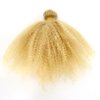 ZigZag Hair Afro Kinky Curly Human Hair Bundle Blonde Color 1pc Afro Curly Weft Hair Extensions Human Hair (12 Inch, Blonde)