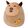 7.8inch Capybara Plush Toy Soft Stuffed Animal Doll Cute Capybara with Orange on Stomach Adorable Wildlife Plush Pillow for Kids Birthday Gift