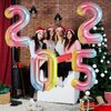 Smlpuame 40 Inch 2025 Balloons Gradient Rainbow, Huge Foil Number Balloons for Happy New Years Festival Celebration Prom Party Supplies Class of 2025 Graduation Decorations