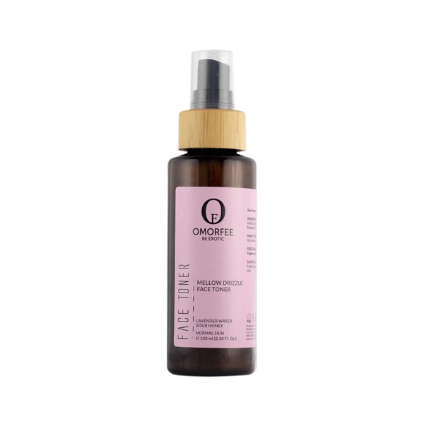 OMORFEE Organic Mellow Drizzle Face Toner | Face Toner For Dry Skin | Lavender Floral Water, Sour Honey, Apple Cider, Cucumber, Aloe Vera | 100 ml / 3.38 Fl. Oz.