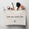 Love you Little Sis, Sister Gift, Missing You, Send Love, Makeup Case, Toiletry Bag, Gift for Friend, Makeup Bag for Little Sis, Sister Birthday Gifts
