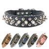 Spiked Studded Dog Collar-Chrome Round Stud Anti-Bite Collar (Black,XL)