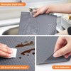 StaHom Shelf Liners for Kitchen Cabinets Refrigerator Liners Waterproof & Oil-Proof Kitchen Cupboard Liner Plastic Drawer Mats EVA Material Non Adhesive Fridge Liner for Shelves Gray 11.8 x 59 Inch