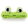SuPoo Green Frog Face Wash Headband Funny Skincare Spa Head Bands Cute Puffy Makeup Headbands for Women Stretchy Frog Eyes Hair Wrap Hair Band for Washing Face Shower Hair Accessories