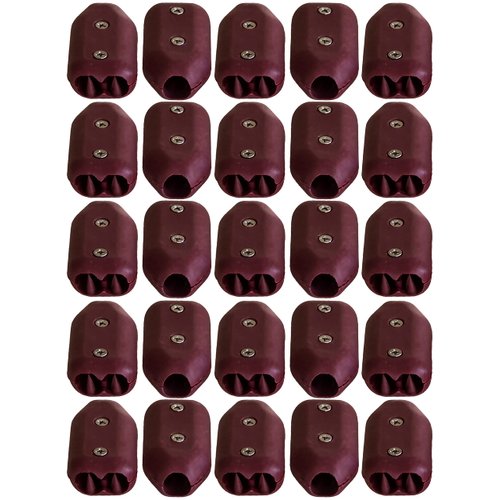5/8 Inch E-Z-TY Reusable Rope Clamps - Twenty Five (25) Pack Size (Red)