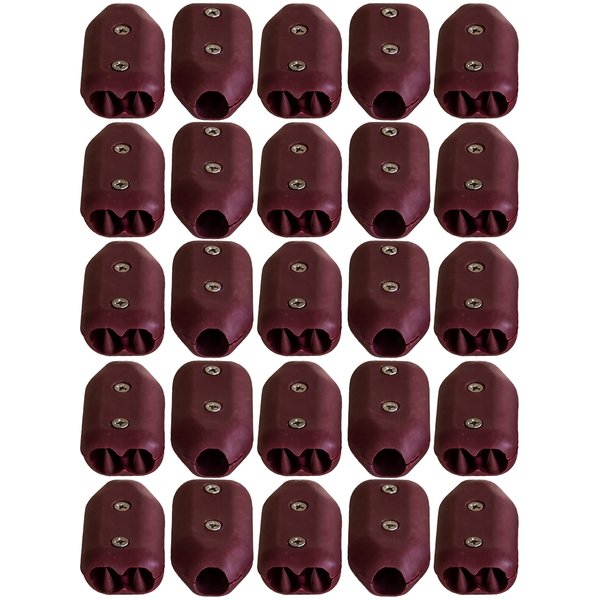 5/8 Inch E-Z-TY Reusable Rope Clamps - Twenty Five (25) Pack Size (Red)