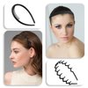 WLLHYF 3 Pieces Sharks Tooth Hair Comb Plastic Non Slip Headband Wavy Teeth Hair Hoop Fashion Effortless Hairband Hair Accessory for Women Girls Men (Style A)