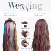 MYKURS Clip in Tinsel Hair Extensions for Kids, Glitter Hair Extension Clips, Fairy Hair Tinsel Kit for Girls, 16 PCS