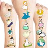 Duck Temporary Tattoos 8 Sheets 88 PCS Silly Goose Party Decorations Supplies Favors Duck Geese Animals Theme Birthday Cute Stickers Christmas Gifts for Boys Girls Kids Class School Prizes Carnival