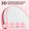 BALUCA Glass Foot File Callus Remover, Heel Scraper Shower Foot Scrubber for Dead Skin Remover, Nano-Glass Egg Pumice Stone Pedicure Foot Buffer - Pink