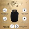 Exfoliating Bath Glove for Body Scrub (Kessa mitt) - Pack of 2 - Dead Skin Cell Remover and Deep Pore Cleanser - Deep Exfoliator Scrubber - Plant Based Fiber - by MoroccanSource