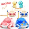 2 Pack Remote Control Car Toys for Girls 2 3 4 Years Old, Race Cars for Toddlers, Dinosaur Toys for Kids 2-4, RC Car Toys with Music, Birthday/Xmas Gifts for Kids, Girls(Pink Blue)