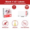 NATURALABEL 500 PCS Blank Removable Freezer Labels with Dispenser - 1" x 2" Food Labels for Meal Prep Containers & Pantry Organizers, Easy Peel-Off Design, No Residue