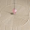 Crystal Pendulum Made of Natural Rose Quartz Gemstone for Dowsing Divination Chakra Reiki. Pointed with Chain and Jewelry Pouch