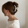 Formery 4PCS Pearl Hair Claw Clips Acrylic Fancy Hair Clips Thick Hair Barrette Jaw Clamp Curly Hair Accessories for Women