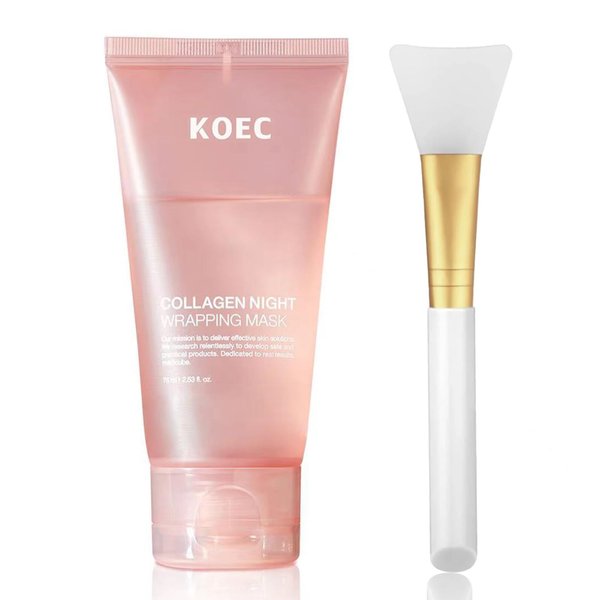 limiete Collagen Night Wrapping Face Mask, Peel Off Hydrolyzed Collagen Facial Mask for Elasticity & Hydration Care, Reduces Sagging & Dullness, 2.54 fl.oz
