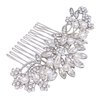 Ammei Headpiece Silver Wedding Hair Comb With Pearls and Crystals Wedding Hair Accessories Bridal Headpiece Or For Parties