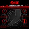 HDE Arm Sleeves for Men Women, Compression Sleeve Arm UV Protection Basketball Baseball Football Black - M