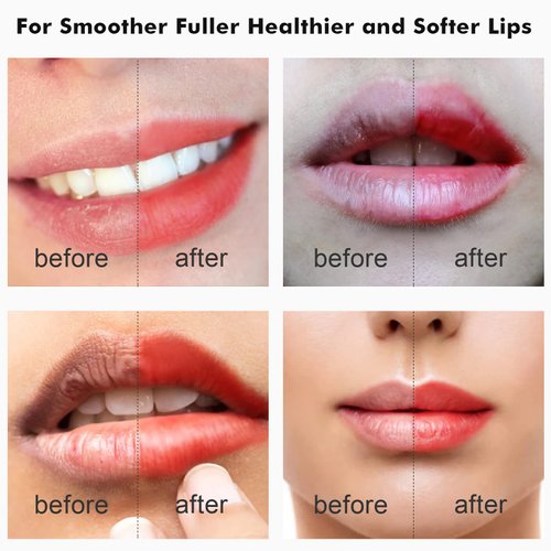 Lip Scrub Brush,Silicone Lip Brush Exfoliating Double-Sided Lip Scrubber Tool, Lightening for Dark and Chap Lips, Exfoliating Brush for a Smoother and Fuller Appearance, Cleaner Lips