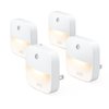 eufy by Anker, Plug-in Night Light, Warm White LED, Dusk-to-Dawn Sensor, Bedroom, Bathroom, Kitchen, Hallway, Stairs, Energy Efficient, Compact, Light 4-Pack