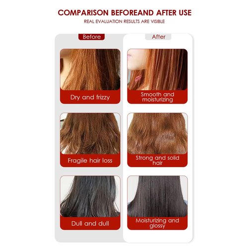 Hair Treatment Leave-In Serum Capsules - No Rinse, with Argan Macadamia & Avocado Oils, Vitamin A, C, E, Pro B5, Conditioner for Women & Men Frizzy Damaged Hair, 40 Count; HFJN