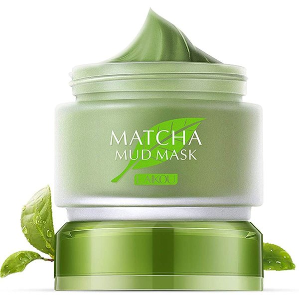 LAIKOU Face Nutrition Matcha Mud Facial Cleanser Mask Cream for Anti Acne Deep Cleaning Oil-Control Moisturizing Blackhead Remover (Face Matcha Mud)