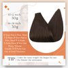 Full Shine Tape in Real Human Hair Extensions 16Inch Dark Brown Color Seamless Tape in Extensions Skin Weft Double Sided Tape in Hair Extensions 20Pieces 50Gram Remy Hair Extensions Human Hair