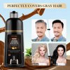 Vemofoper Black Hair Dye Shampoo for Gray Hair, Semi-Permanent Grey Coverage Shampoo,Hair Color Shampoo for Women Men,3 in 1 with Herbal Natural Ingredients (17 Fl Oz 500ml)