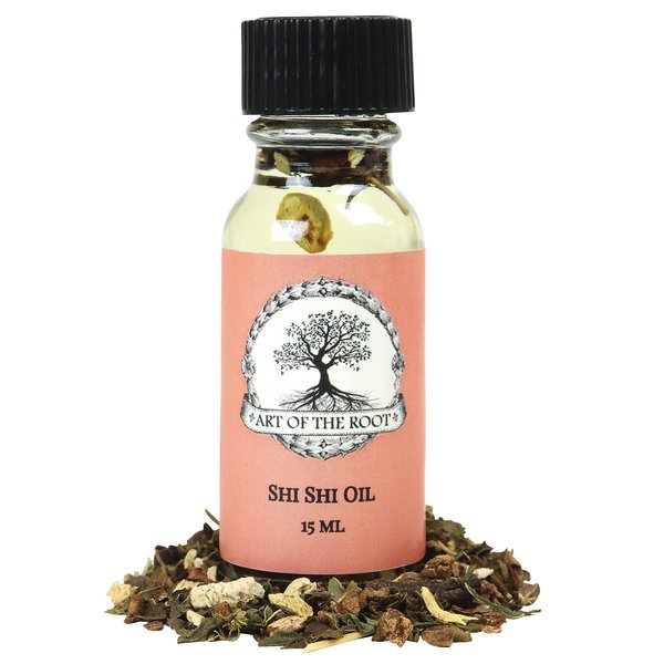 Shi Shi Oil by Art of the Root | Handmade with Herbs & Essential Oils | Spirituality, Wiccan, Hoodoo, Pagan & Magick Intentions | for Money, Luck, Blessings & Good Fortune Rituals