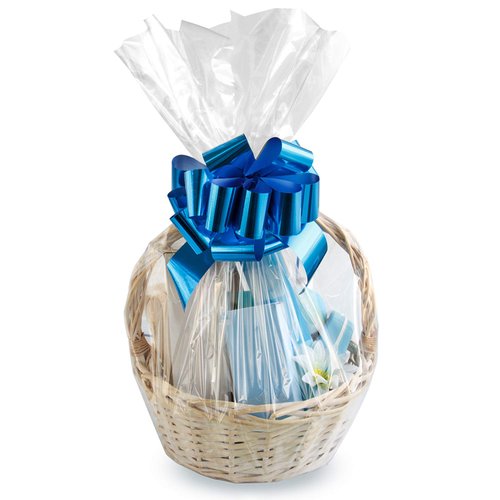 Morepack Cellophane Bags,16x24 Inch 20 PCS Cellophane/Cello Wrap for Gift Baskets, Clear Basket Bags