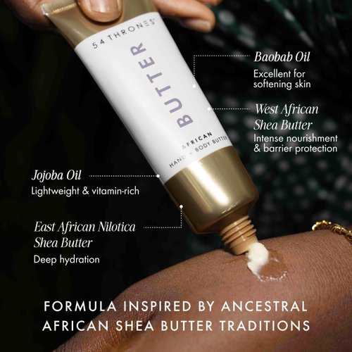 54 Thrones Mini African Beauty Shea Butter, Intensive Dry Skin Support, Moisturizing Body Butter for Women, Moisturizing Body Balm and Cream, Egyptian Lavender + Moroccan Mint