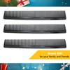 Carbon Fiber Cutting Comb, Professional 8.3inch Hair Dressing Comb, Anti Static Heat Resistant Comb For All Hair Types, Fine and Wide Tooth Hair Barber Comb, 3 Pack