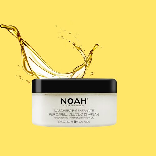 NOAH Hair Mask for Hair Growth and Hair Regeneration - Argan Oil Mask for Dry Damaged Hair - Split End, Hydrating, Sulphate Free, Nourishing and Organic Hair Mask and Hair Moisturizer - 6.76 fl.oz