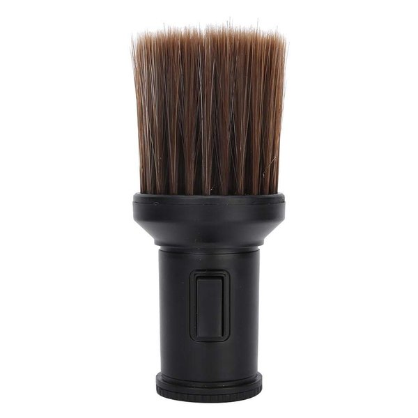 Barber Neck Duster Brush, Multifunctional Broken Hair Sweep Brush Neck Duster Brush Beard Shaving Brush for Barber Shop(Black)