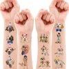 Golden Retriever Temporary Tattoos - 100 PCS Funny Cute Dog Themed Stickers for Kids Birthday Party Supplies, Decorations, Favors and Prizes - Cute Gifts for Boys and Girls