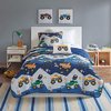 Kids Bedding Boys Orange & Green Monster Trucks Blue Twin Quilt, Sham, & Toss Pillow + Homemade Wax Melts