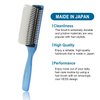 VESS Blow and Styling Hair Brush, Wide 9 Row Round Type- Light weight -Made in Japan-C-150 (Flash Blue)