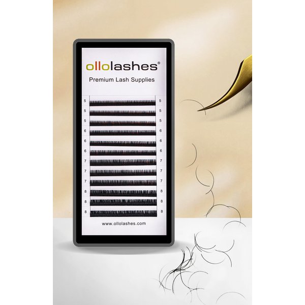Eyelash Extension B C CC D J Curl Mix 5-20mm 0.03-0.15 Super Matte Classic Lash Extensions Professional Supplies for Lash Techs (D-0.07, 5-8mm)
