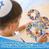 12 Kits Hanukkah Wreath Craft Kit DIY Felt Menorah Gold Coin Happy Hanukkah Wreath Chanukah Art Projects for Hanukkah Party Home Living Room Classroom Decorations Activities