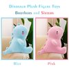 OSQI Stuffed Animal Plushie Toys Pack of 2, Cute Dinosaur Plushies Toy, 12inch Soft Plush for Girls Plush Doll Gifts for Kids Boys Babies Toddlers (Blue Pink)