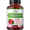 Zazzee Cranberry PACs, 72 mg PACs per Capsule, 2X Strength, 100% Soluble, 120 Vegan Capsules, 50:1 Extract, 18,200 mg Strength, Fast-Acting, Effective Urinary Tract UTI Support, Made in The USA
