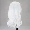 BTWTRY Short White Wig Loose Curly Wavy Lace Front Wigs Synthetic Hair Snow White Bob Wigs for Black Women Pre Plucked Natural Hairline with Baby Hair (White)
