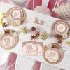 62Pcs 18th Birthday Decorations for Girls Her, Rose Gold Birthday Party Supplies Include 40Plates 20Napkins and 2Piece Tablecloth, Rose Gold Princess Party Tableware for 20 Guests