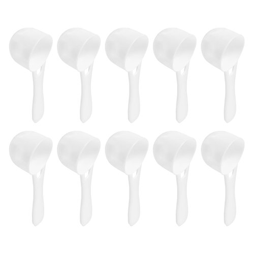 uxcell 10Pcs Plastic Measuring Spoons Reusable Powder Scoops Spoons Kitchen Spoons Coffee Teaspoon for Kitchen Measuring Coffee, 5g White