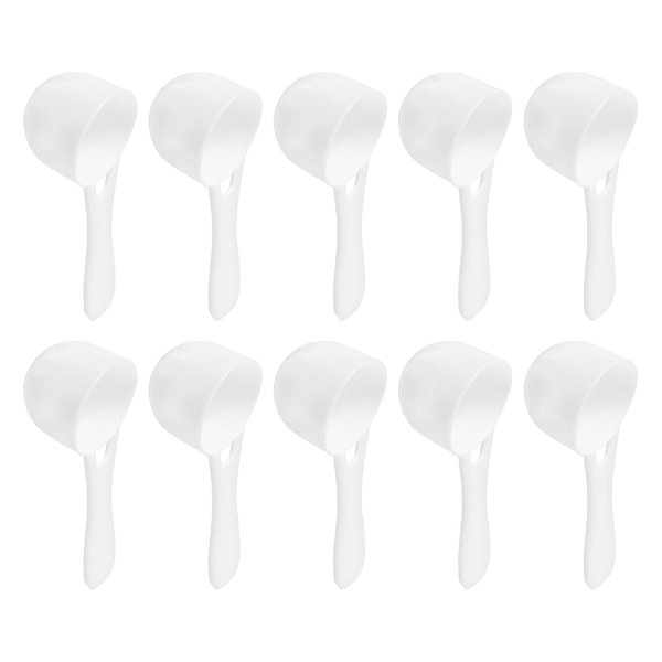 uxcell 10Pcs Plastic Measuring Spoons Reusable Powder Scoops Spoons Kitchen Spoons Coffee Teaspoon for Kitchen Measuring Coffee, 5g White
