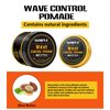 Natural Wave Pomade for Men Strong Hold, Easy Wash 360 Wave Training Hair Cream, Waves Grease for Men Promotes Layered Waves, Moisture, Control and Silky Shine (with Travel Size)