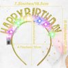 Acenail Light Up Happy Birthday Headband LED Birthday Crown Glowing Birthday Hair Hoop Birthday Party Props Decorations Birthday Gifts Birthday Hair Accessories for Women Girls (A)